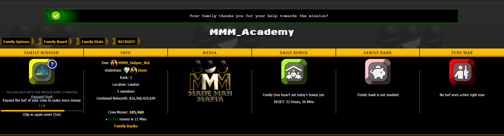 Complete family missions as you compete to be the best Mafia Family in Made Man Mafia - gangster role-playing game